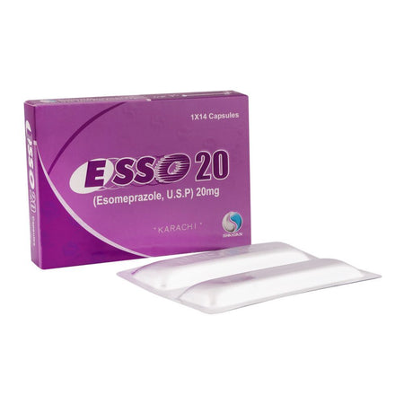 Shaigan Pharmaceuticals Esso Capsules, 20mg, 14-Pack - Main Image