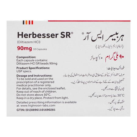 Highnoon Laboratories Herbesser SR Capsule, 90mg, 10-Pack - Image 2