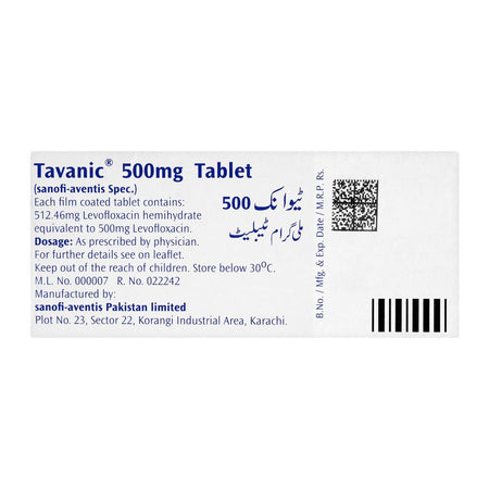 Tavanic Tablet, 500mg, 10-Pack - Image 2