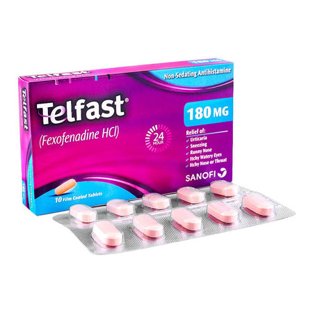 Telfast Tablet, 180mg, 10-Pack - Main Image