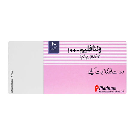 Platinum Pharmaceuticals Voltaflam Tablet, 100mg, 20-Pack - Image 2