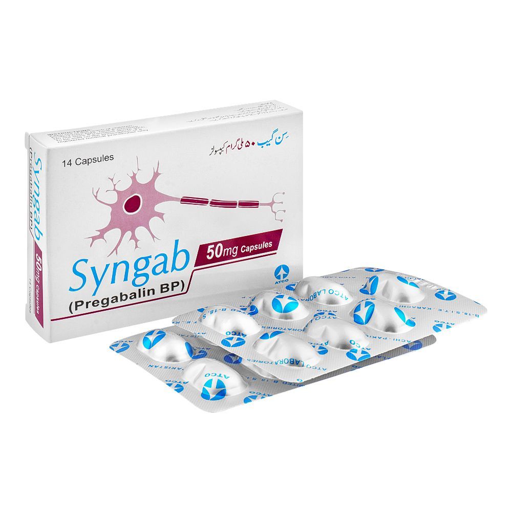 ATCO Laboratories Syngab Capsule, 50mg, 14-Pack - Main Image