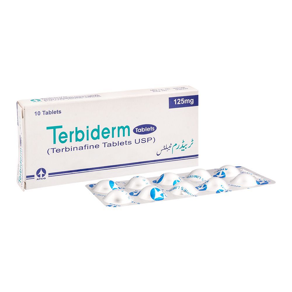 ATCO Laboratories Terbiderm Tablet, 125mg, 10-Pack - Main Image