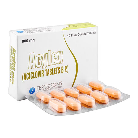 Ferozsons Laboratories Acylex Tablet, 800mg, 10-Pack - Main Image