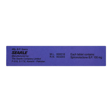 Searle Aldactone Tablet, 100mg, 10-Pack - Image 3