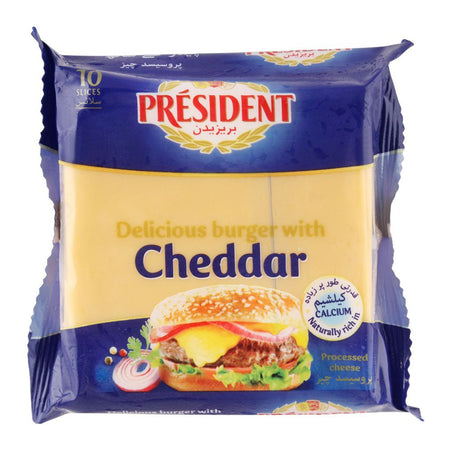 President Cheddar Cheese Burger Slices, 10-Pack - Main Image