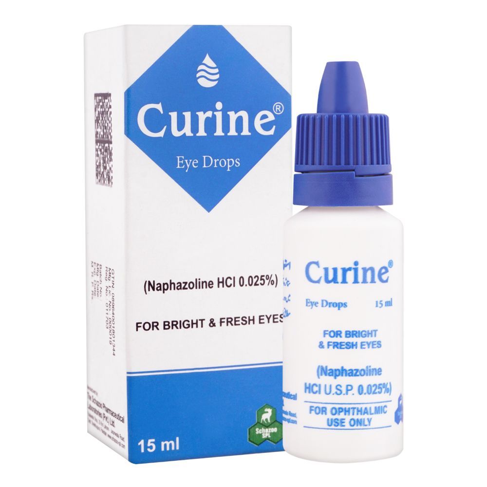 Schazoo Pharmaceuticals Curine Eye Drops, For Bright & Fresh Eyes, 15ml - Main Image