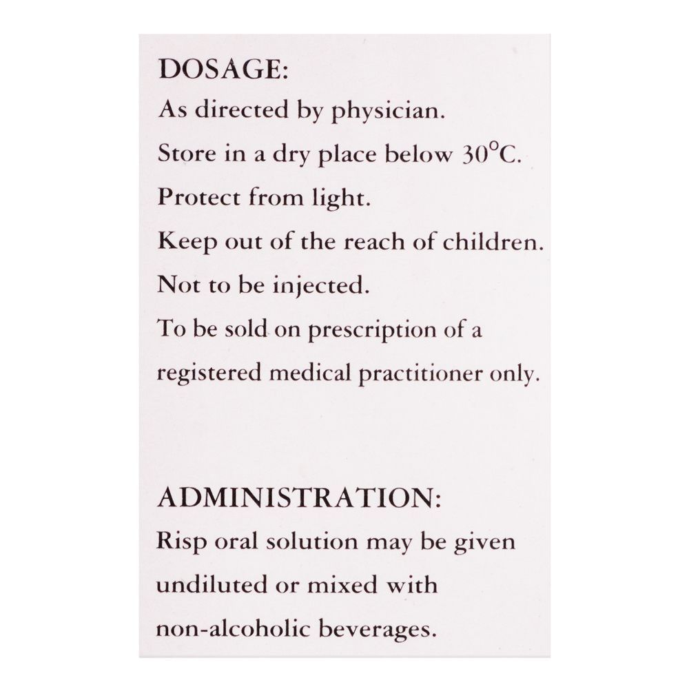 Adamjee Pharmaceuticals Risp Oral Solution, 30ml - Image 3