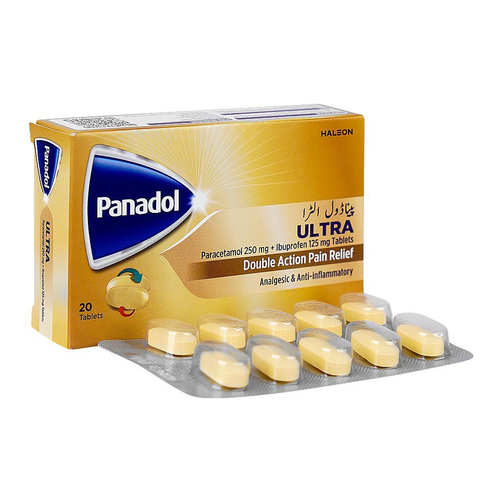 Panadol Ultra Tablets Box, Paracetamol 250mg + Ibuprofen 125mg - Main Image