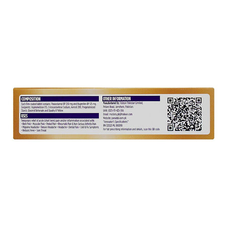 Panadol Ultra Tablets Box, Paracetamol 250mg + Ibuprofen 125mg - Image 3