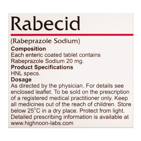 Highnoon Laboratories Rabecid Tablet, 20mg, 14-Pack - Image 3