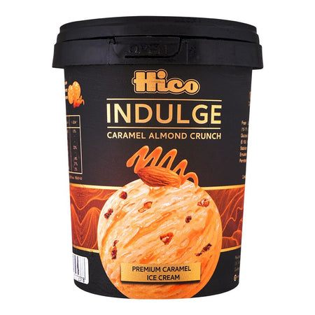 Hico Indulge Caramel Almond Crunch Ice Cream Family Pack, 500ml - Image 2