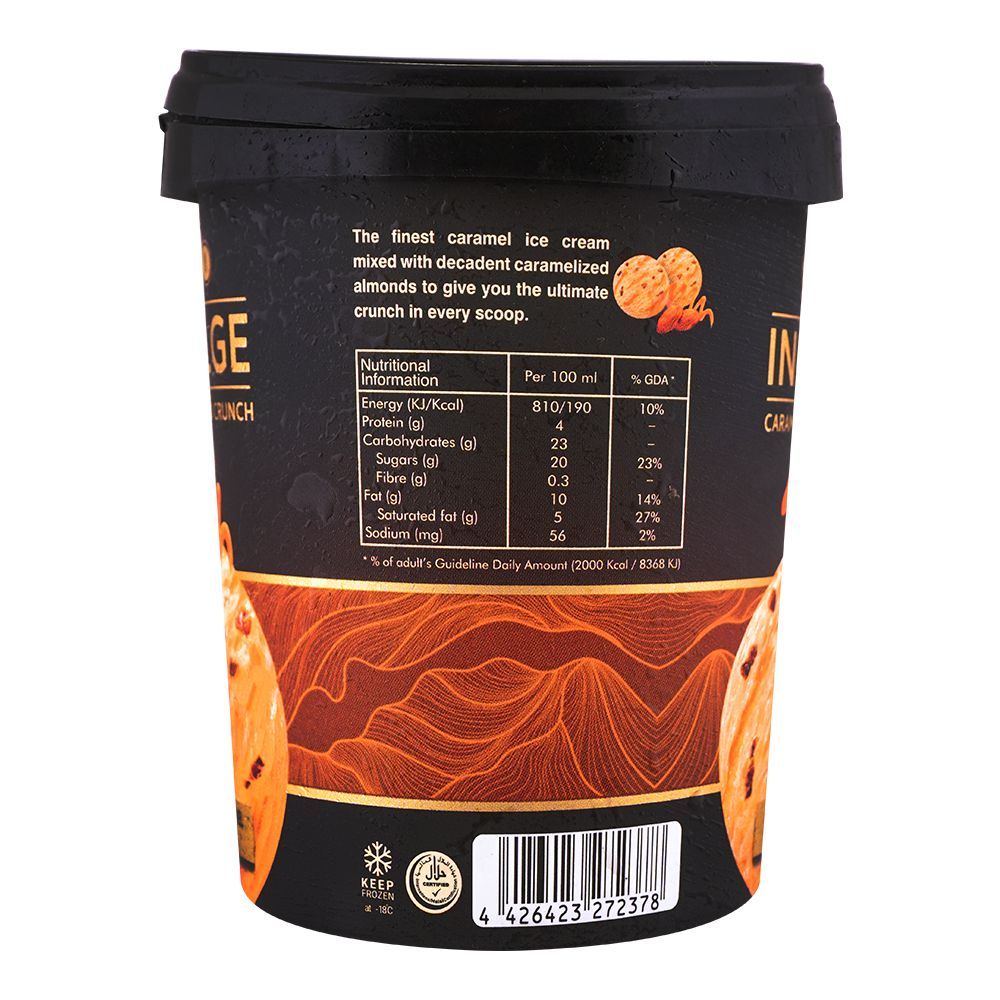 Hico Indulge Caramel Almond Crunch Ice Cream Family Pack, 500ml - Image 3
