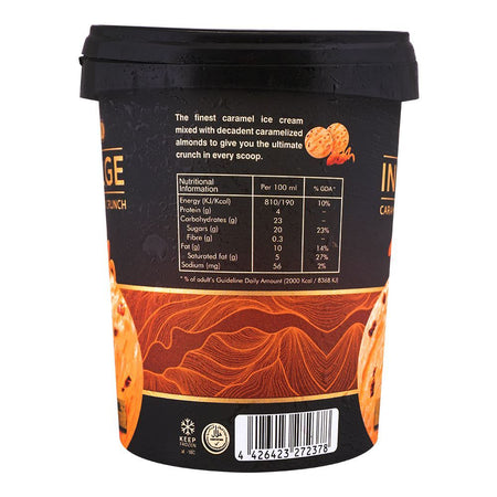 Hico Indulge Caramel Almond Crunch Ice Cream Family Pack, 500ml - Image 3
