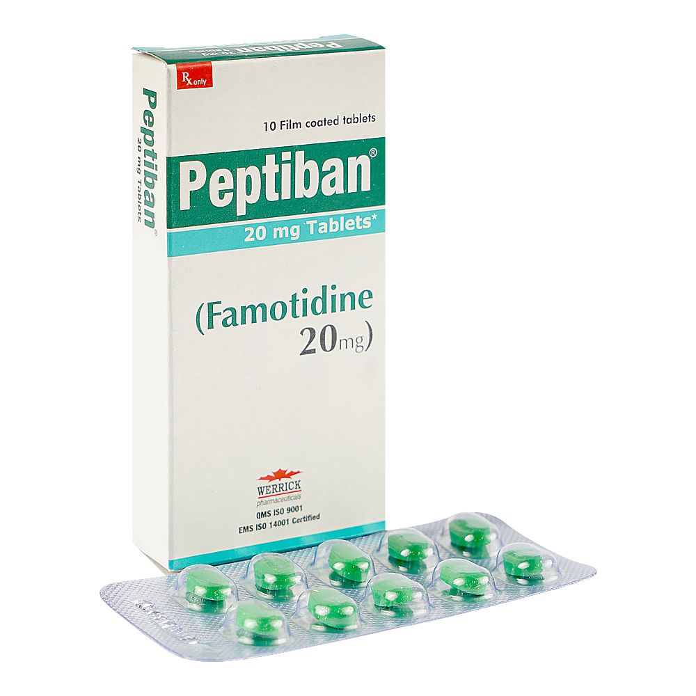 Werrick Pharmaceuticals Peptiban Tablet, 20mg, 10-Pack - Main Image