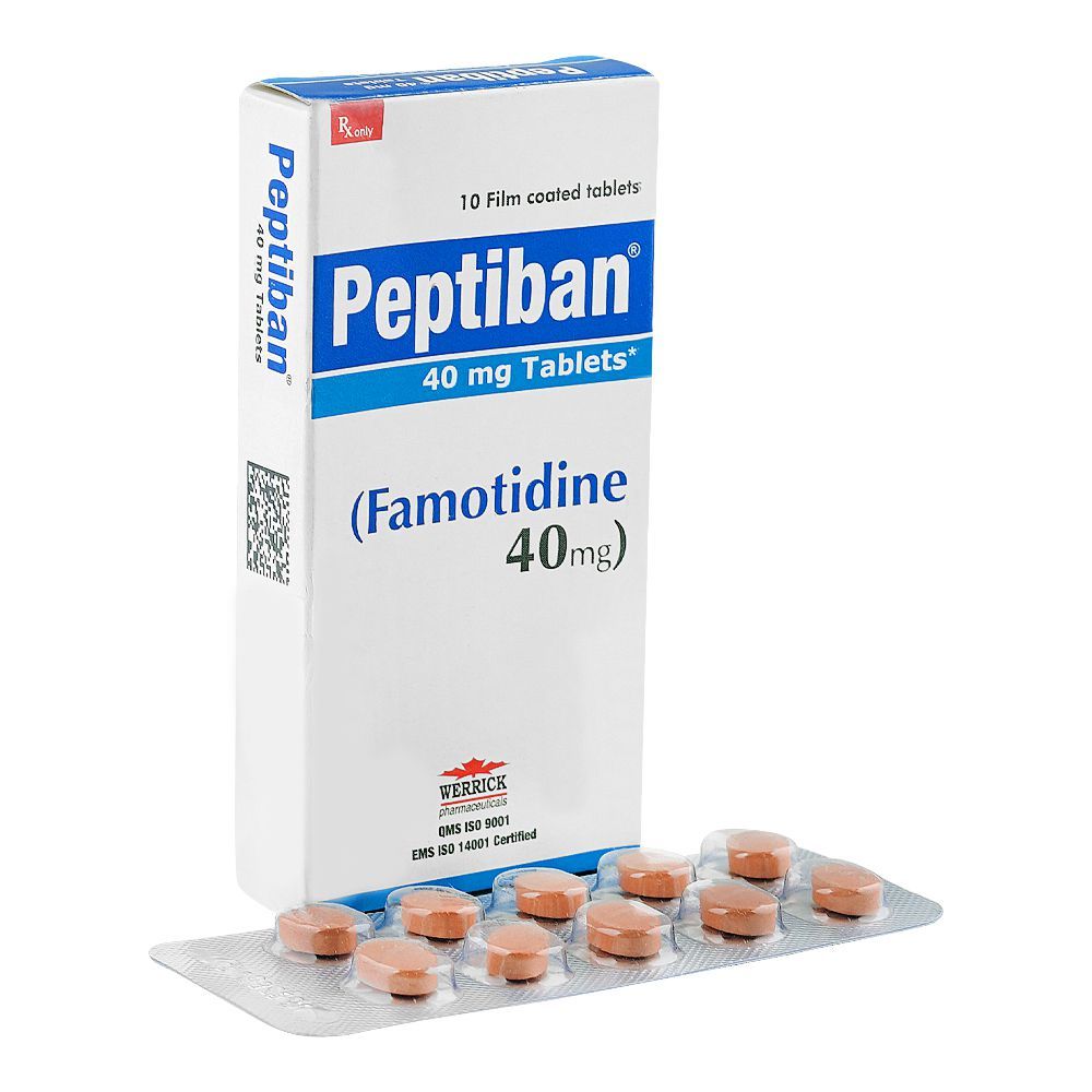 Werrick Pharmaceuticals Peptiban Tablet, 40mg, 10-Pack - Main Image