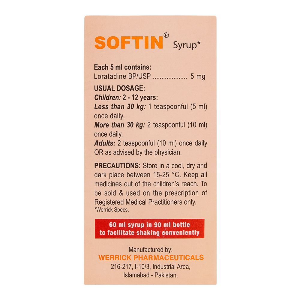 Werrick Pharmaceuticals Softin Syrup, 60ml - Image 3