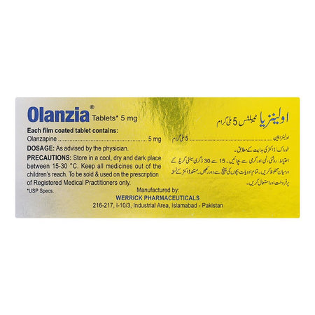 Werrick Pharmaceuticals Olanzia Tablet, 5mg, 10-Pack - Image 2