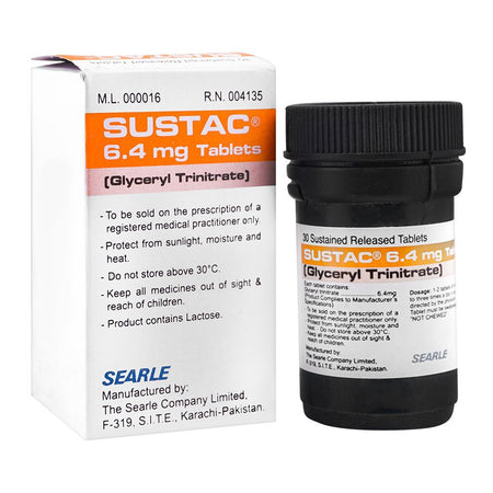 Searle Sustac Tablet, 6.4mg, 30-Pack - Main Image