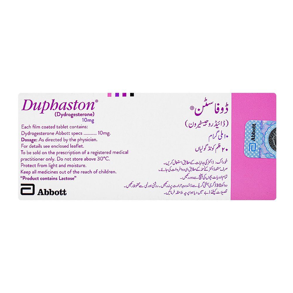 Duphaston Tablet Strip, 10mg - Image 2
