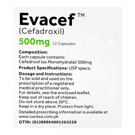 Highnoon Evacef Capsule, 500mg, 12-Pack - Image 3