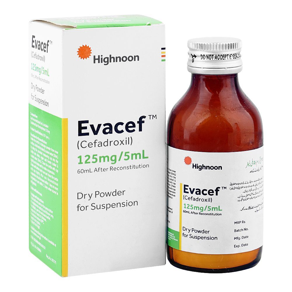 Highnoon Laboratories Evacef Suspension, 125mg/5ml, 60ml - Main Image
