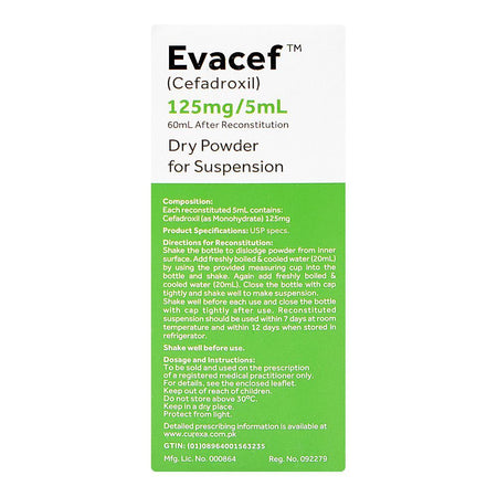 Highnoon Laboratories Evacef Suspension, 125mg/5ml, 60ml - Image 2