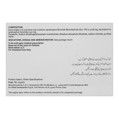Chiesi Pharmaceuticals Atem Nebulizer Solution, 2ml, 0.25% - Image 2