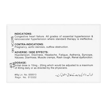 Zafa Pharmaceuticals Cardace Tablet, 5mg, 20-Pack - Image 2