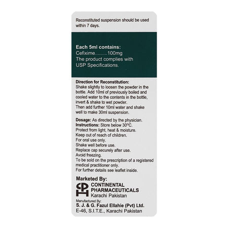 Continental Pharmaceuticals Magnett Oral Suspension, 100mg/5ml, 30ml - Image 2