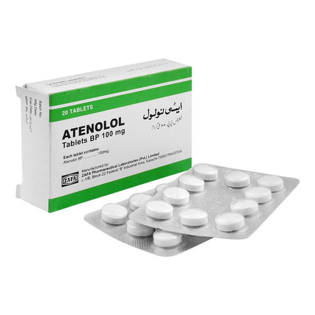 Zafa Pharmaceuticals Atenolol Tablet, 100mg, 20-Pack - Main Image
