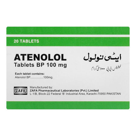 Zafa Pharmaceuticals Atenolol Tablet, 100mg, 20-Pack - Image 2