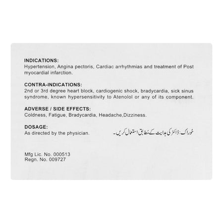 Zafa Pharmaceuticals Atenolol Tablet, 100mg, 20-Pack - Image 3
