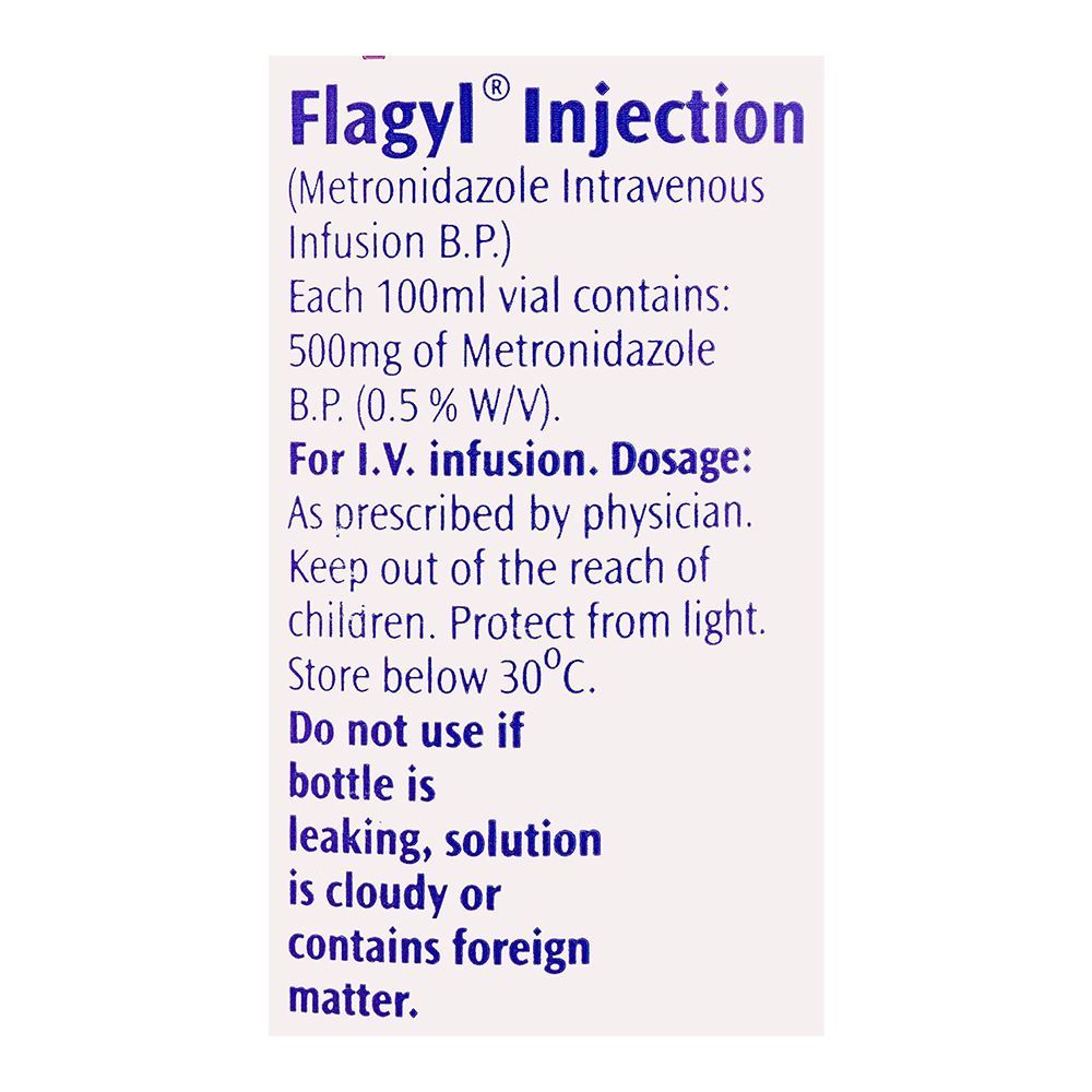 Flagyl Injection, 100ml Vial - Image 4