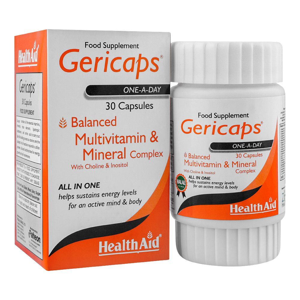 Nutra Zone Healthcare Gericaps Multivitamin Capsule, 30-Pack - Main Image
