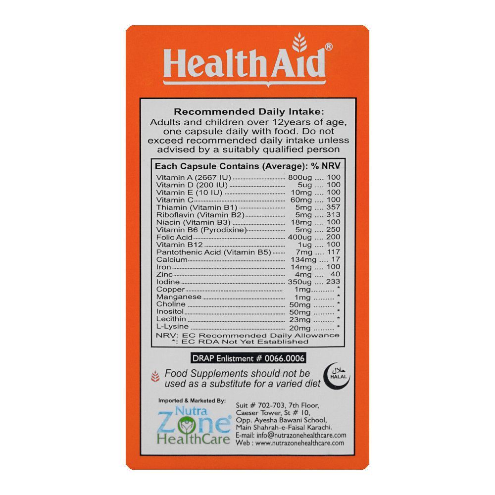 Nutra Zone Healthcare Gericaps Multivitamin Capsule, 30-Pack - Image 3