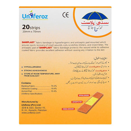 Saniplast Antiseptic Fabric Bandage, 20-Pack - Image 2