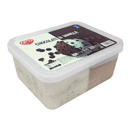 Walls Chocolate & Vanilla Tub, Frozen Dessert, 1400ml - Main Image