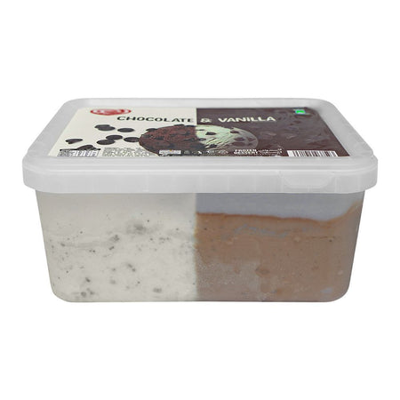 Walls Chocolate & Vanilla Tub, Frozen Dessert, 1400ml - Image 2