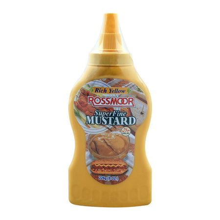 Rossmorr Super Fine Mustard, Rich Yellow, Bottle, 226g - Main Image