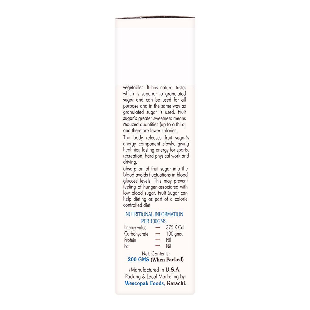Fruitaline Fruit Sugar, 200g - Image 2