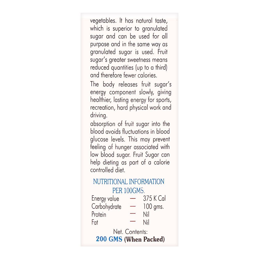 Fruitaline Fruit Sugar, 200g - Image 3