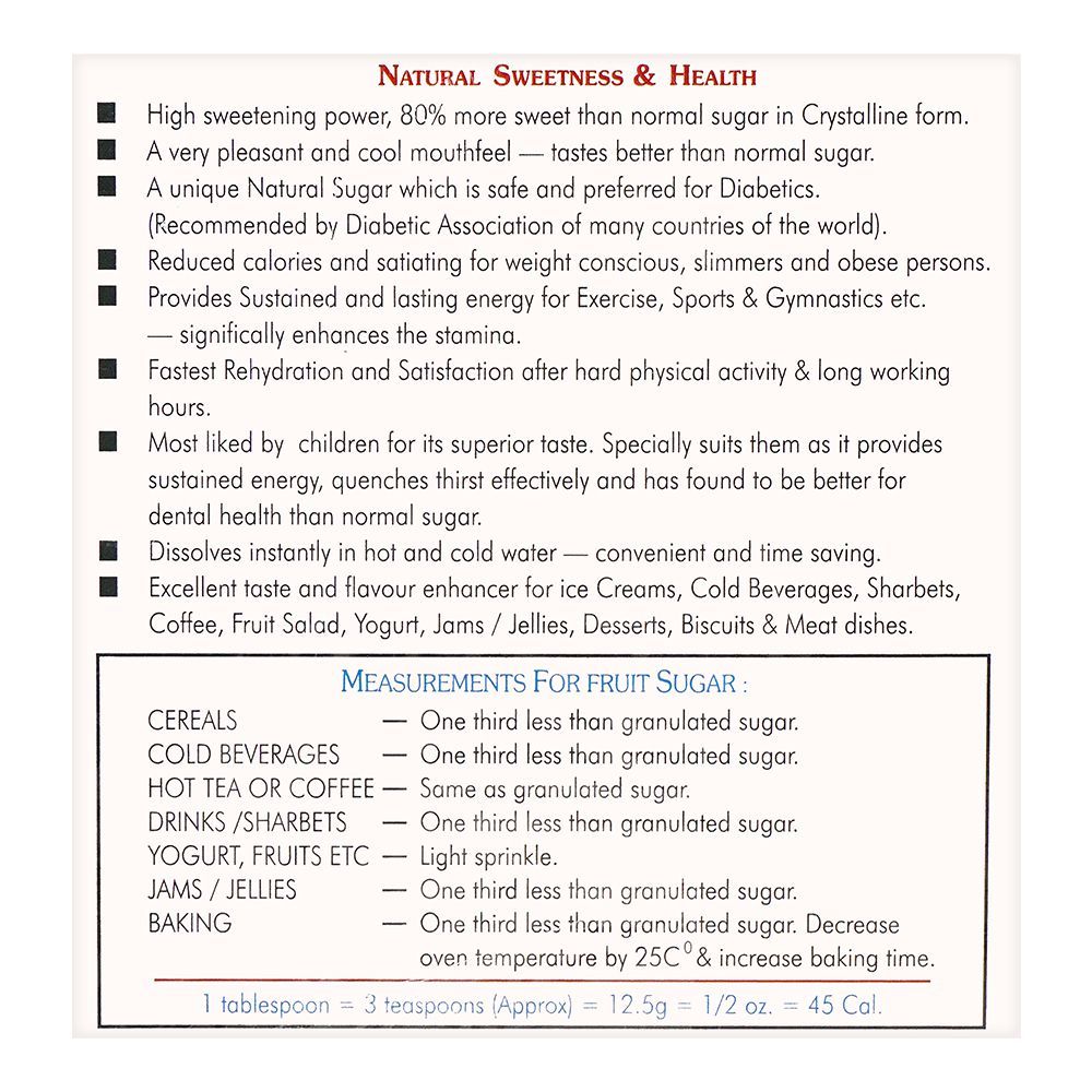 Fruitaline Fruit Sugar, 200g - Image 5