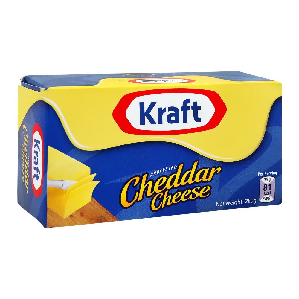 Kraft Processed Cheddar Cheese, 250g - Main Image