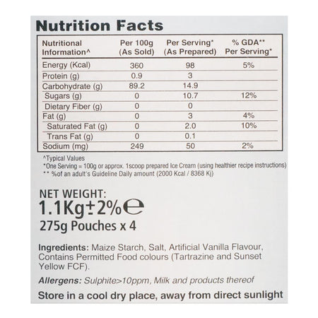Rafhan Vanilla Ice Cream Powder, 4 Portions Pack, 1.1 KG - Image 6