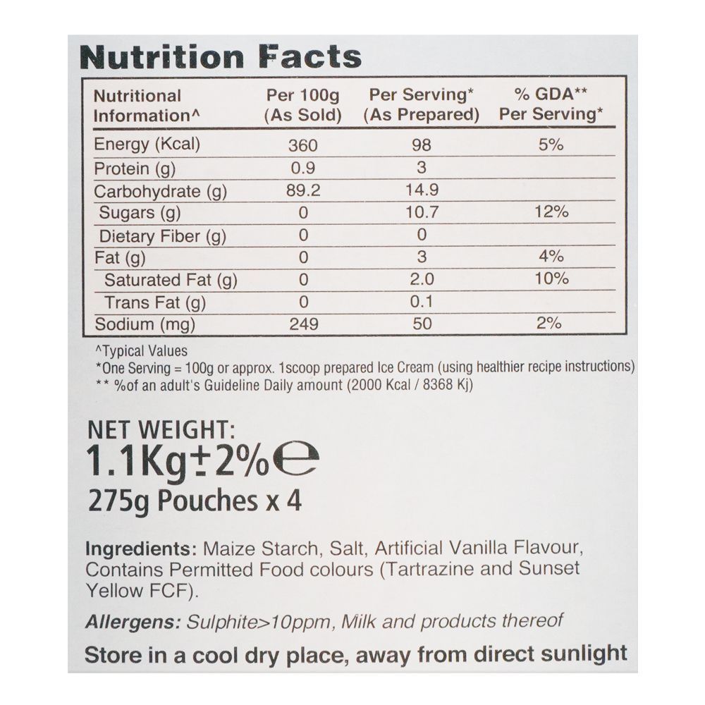 Rafhan Vanilla Ice Cream Powder, 4 Portions Pack, 1.1 KG - Image 6