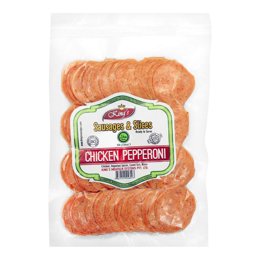 King's Chicken Pepperoni, 200g - Main Image