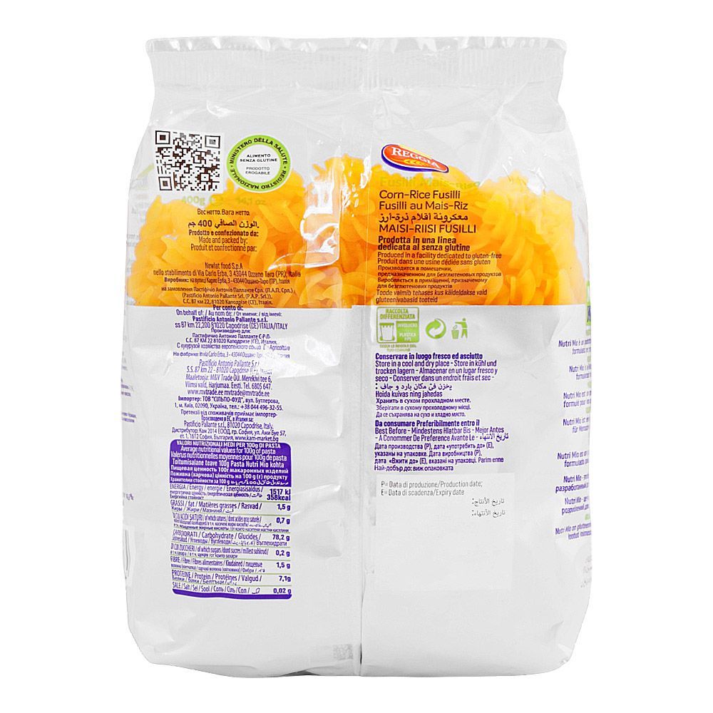 Reggia Nutri Mio Fusilli, 400g - Image 2