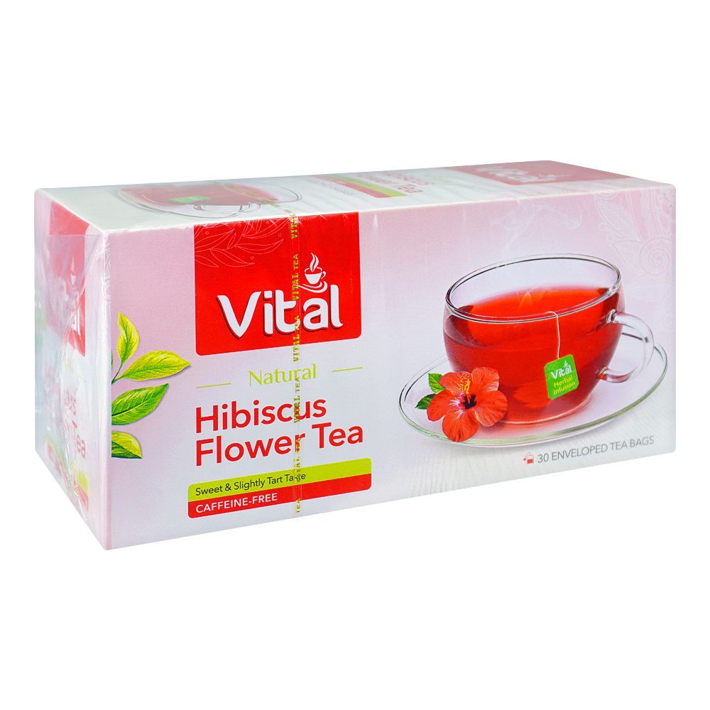 Vital Hibiscus Flower Tea Bags, 30-Pack - Main Image