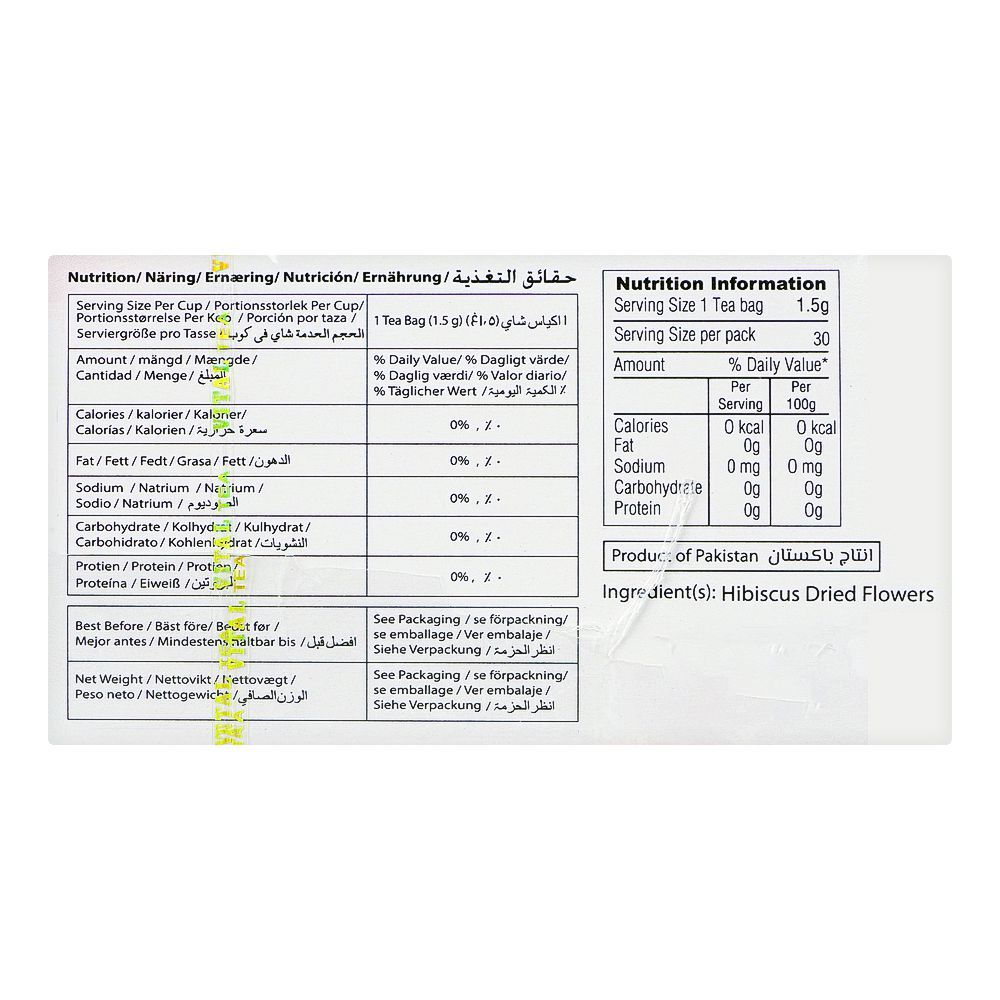 Vital Hibiscus Flower Tea Bags, 30-Pack - Image 3